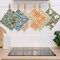12 Pcs William Morris Floral Swedish Dishcloths Vintage Greenery Flower Kitchen Towels Reusable Cotton Absorbent Dish Towels for Home Housewarming Cleaning, 7 x 8 Inch